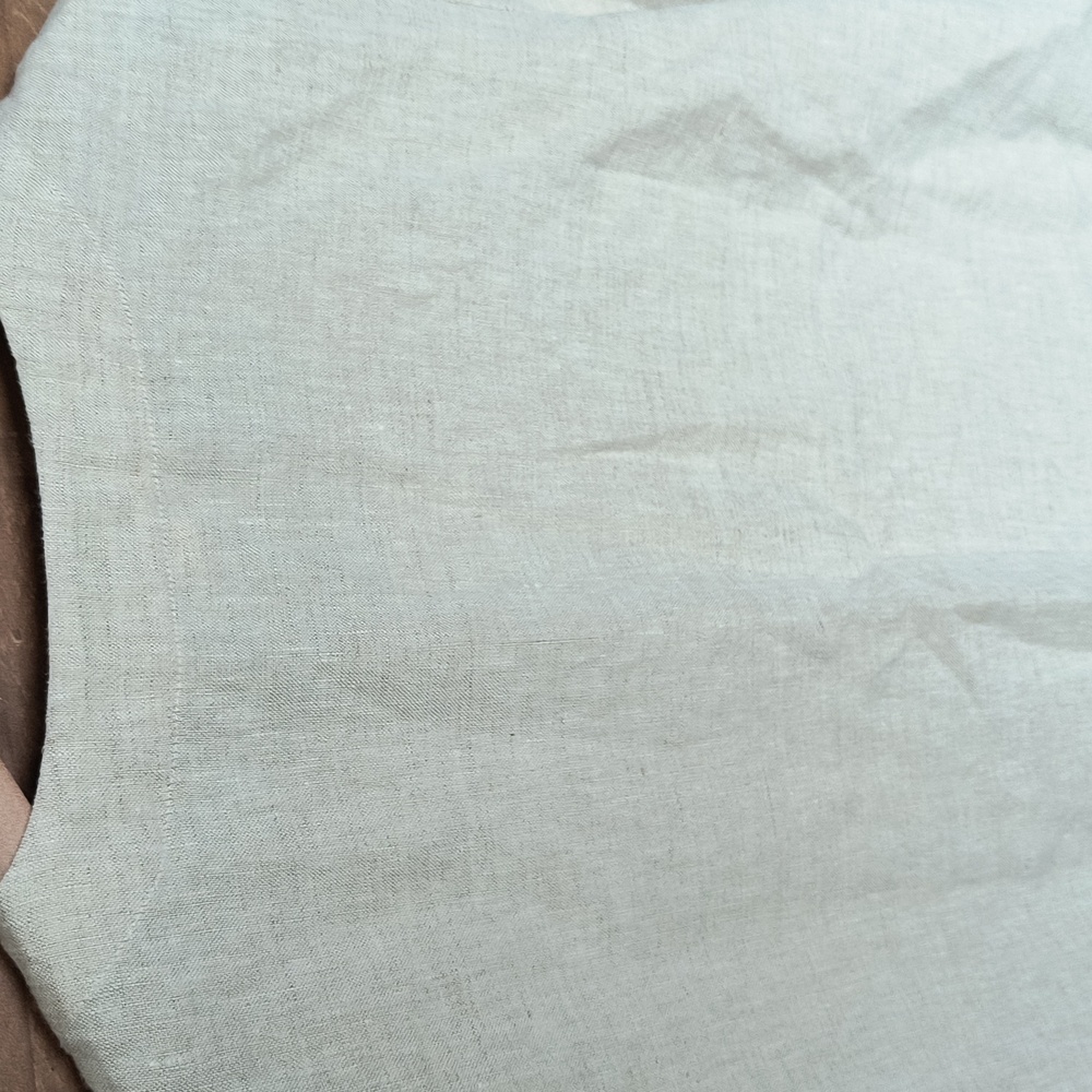 NWOT Orvis Oatmeal 100% Linen Button Up Short Sleeve Top Sz Small Women - Picture 11 of 17